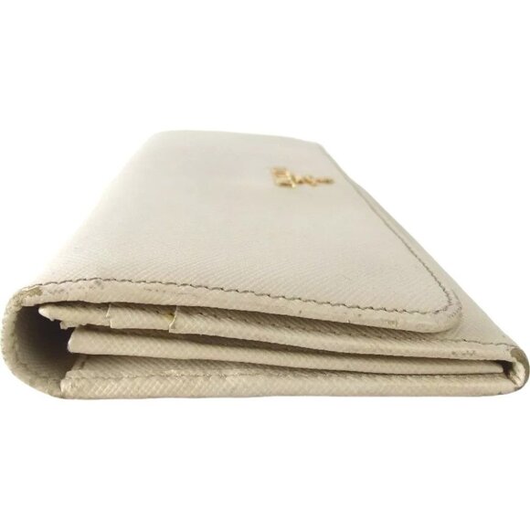 840136AM (C1) Prada Wallet Long Ivory Leather - Picture 4 of 12